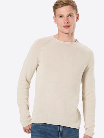 Pull-over !Solid en beige : devant