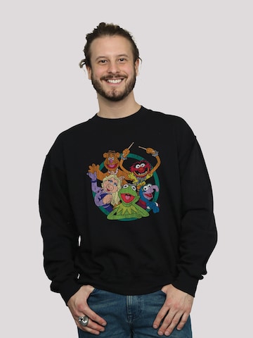F4NT4STIC Sweatshirt 'Disney Muppets Group' in Zwart: voorkant