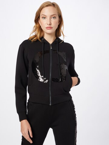 GUESS Zip-Up Hoodie 'Daphne' in Black: front