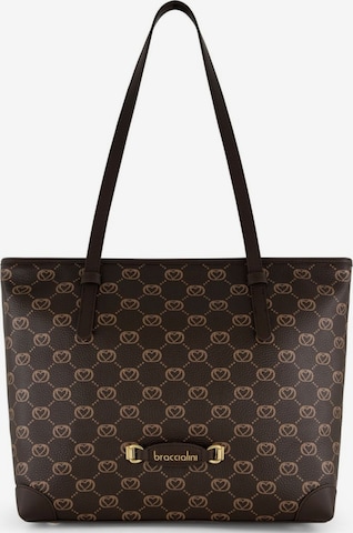 Shopper 'Monogram' di Braccialini in marrone: frontale