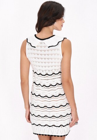 faina - Vestido de malha em branco