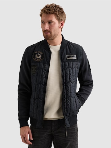 Giacca di mezza stagione 'Bomber jacket with zipper closure and badges' di PME Legend in blu: frontale