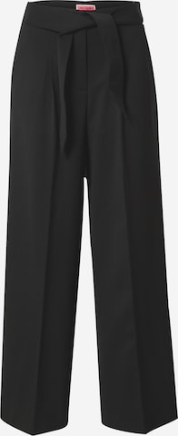 Kate Spade - Pierna ancha Pantalón plisado en negro: frente