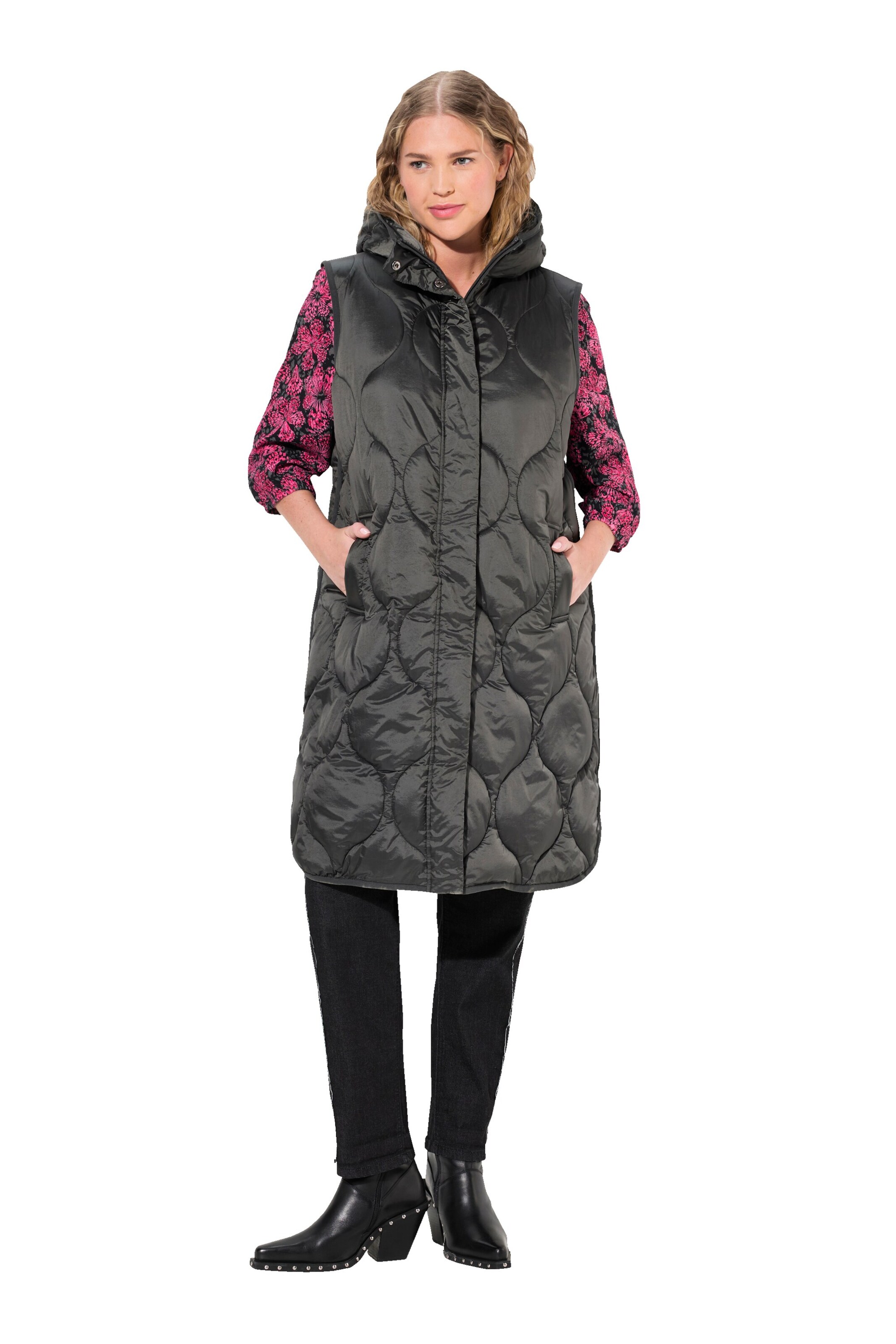 Ulla Popken Vest in Grey