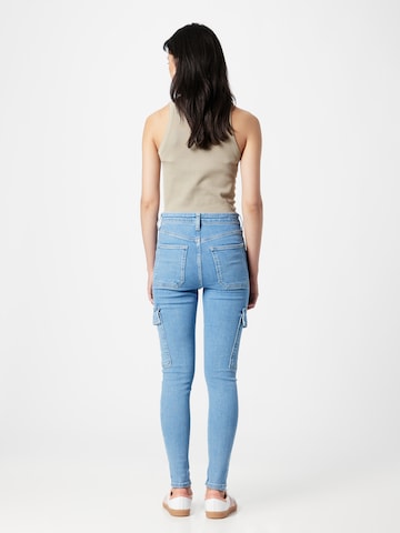 Skinny Jeans cargo 'AMBER' River Island en bleu