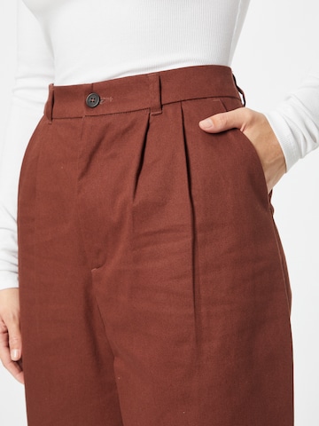 MELAWEAR Loose fit Pleat-Front Pants 'NEHA' in Brown