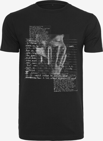 Mister Tee T-shirt ' Tupac Lyrics' i svart: framsida
