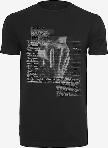 Tricou ' Tupac Lyrics' de la Mister Tee pe negru: față