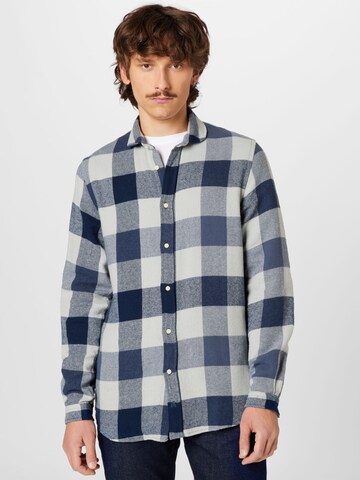 Scalpers Regular fit Button Up Shirt 'Bethel Club' in Blue: front