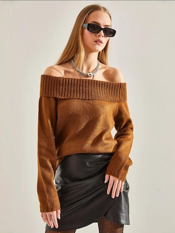 Bianco Lucci Sweater in Brown