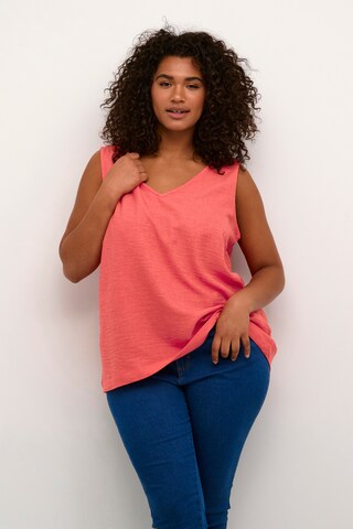 KAFFE CURVE Blouse in Orange: front