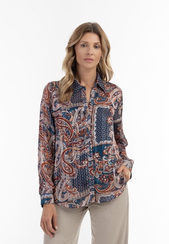 Usha - Blusa en azul: frente