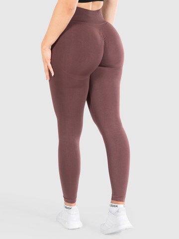 Smilodox Skinny Leggings 'Slayton Scrunch' in Braun