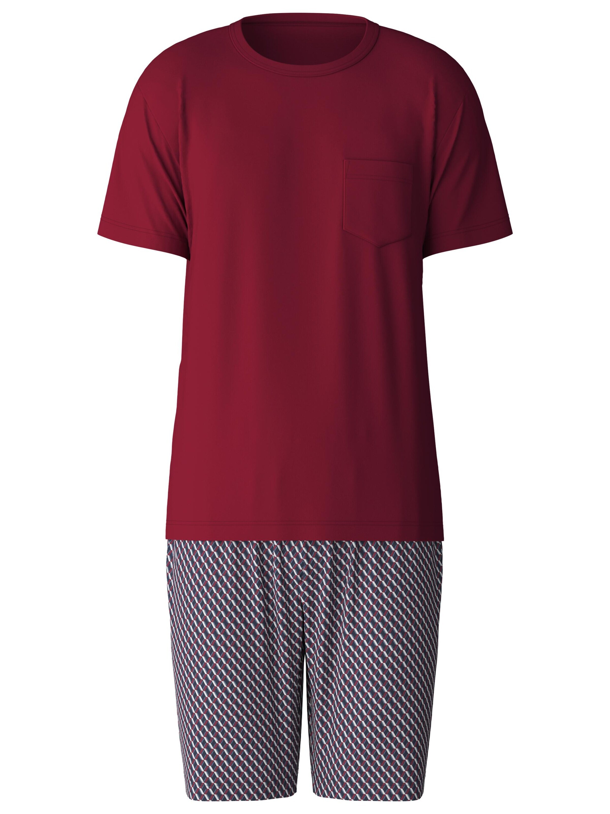 CALIDA Pyjama kurz 'Relax Imprint'‌‌‌‌‌‌ in Rot: Vorderseite