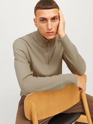 JACK & JONES Pullover 'JJEPerfect' in Beige