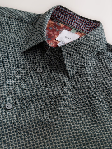 Next Regular fit Button Up Shirt in Green