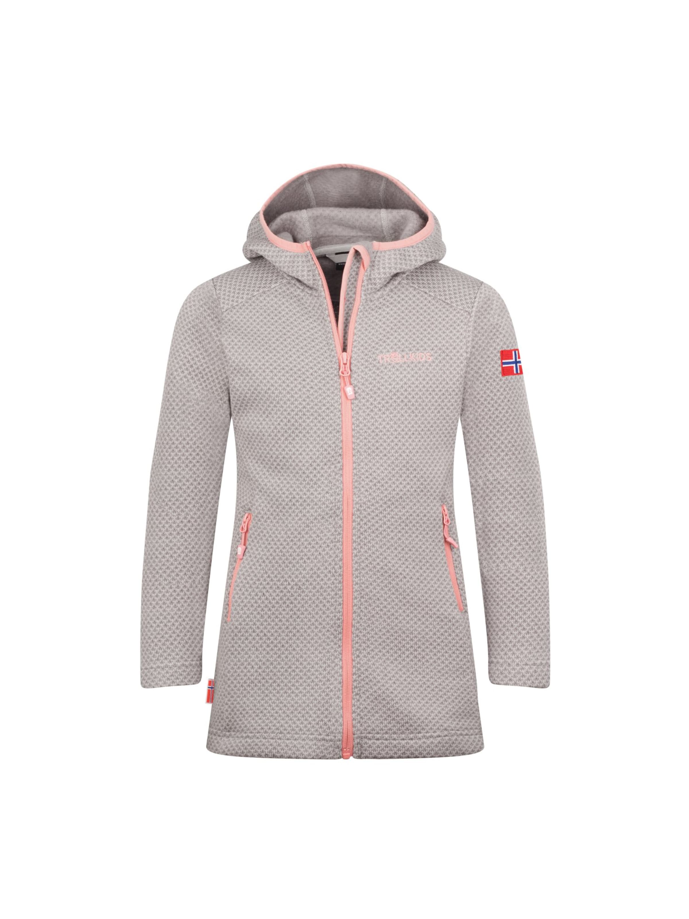 TROLLKIDS Fleece Jacket in Grey: front