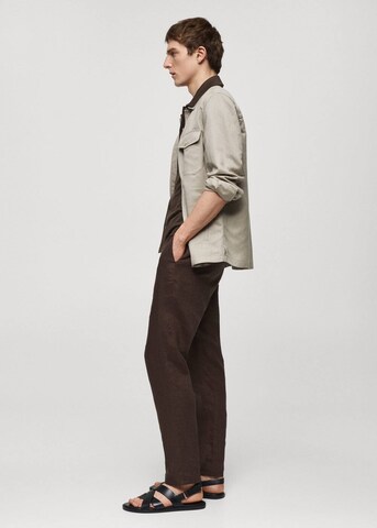 MANGO MAN Slim fit Chino Pants 'Oyster' in Brown