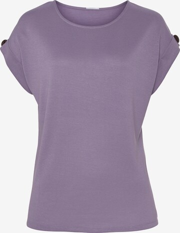 LASCANA Majica | vijolična barva: sprednja stran