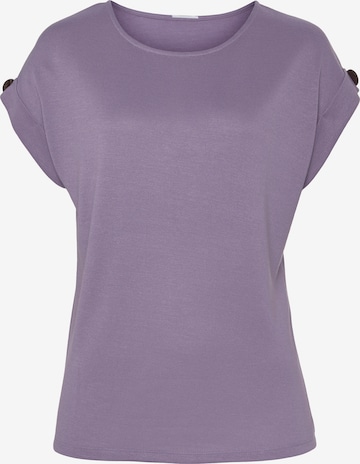 purpurinė LASCANA Marškinėliai: priekis