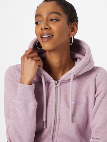 Superdry Zip-Up Hoodie in Purple