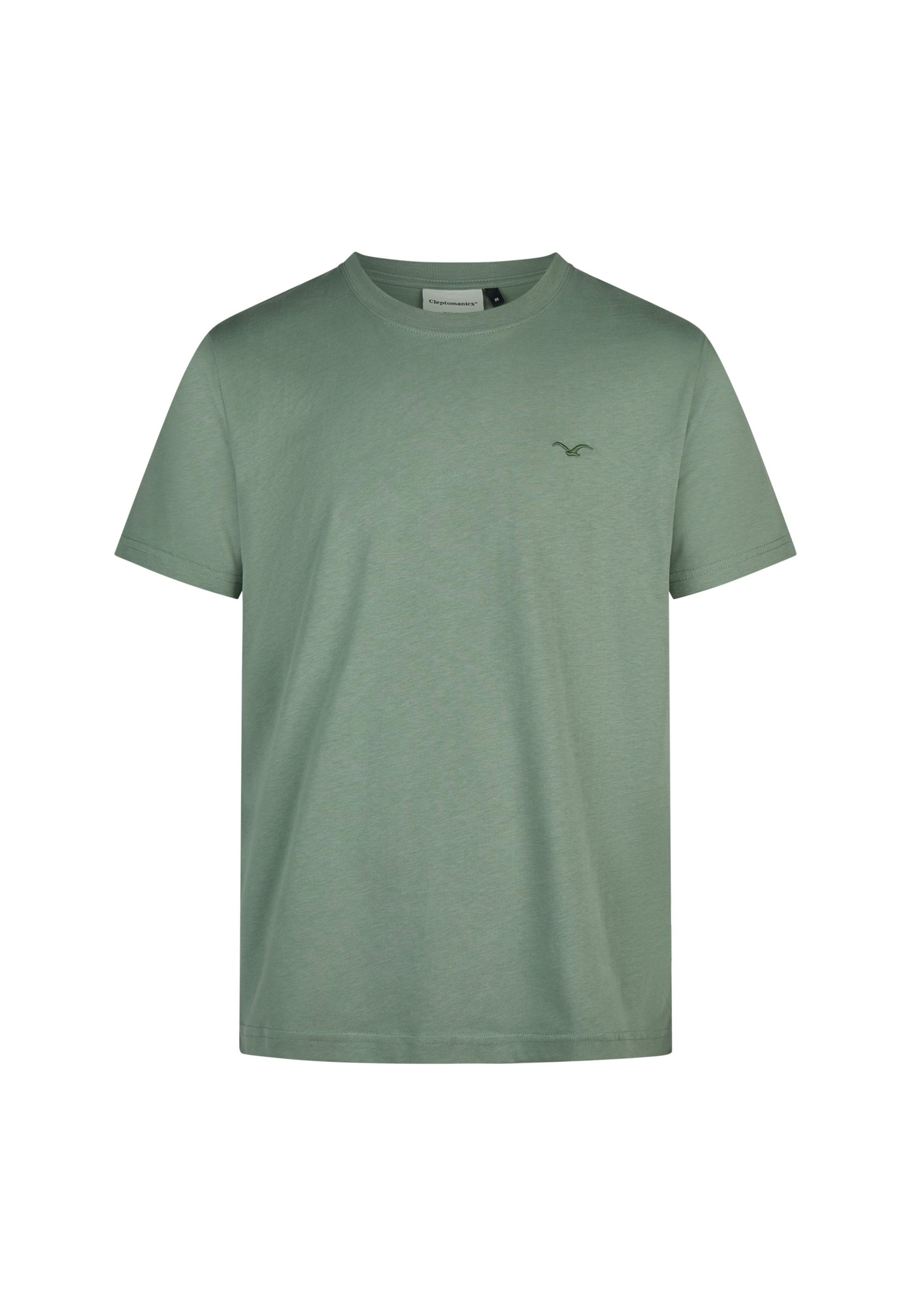 Cleptomanicx T-Shirt 'Ligull Regular' in Grün: Vorderseite