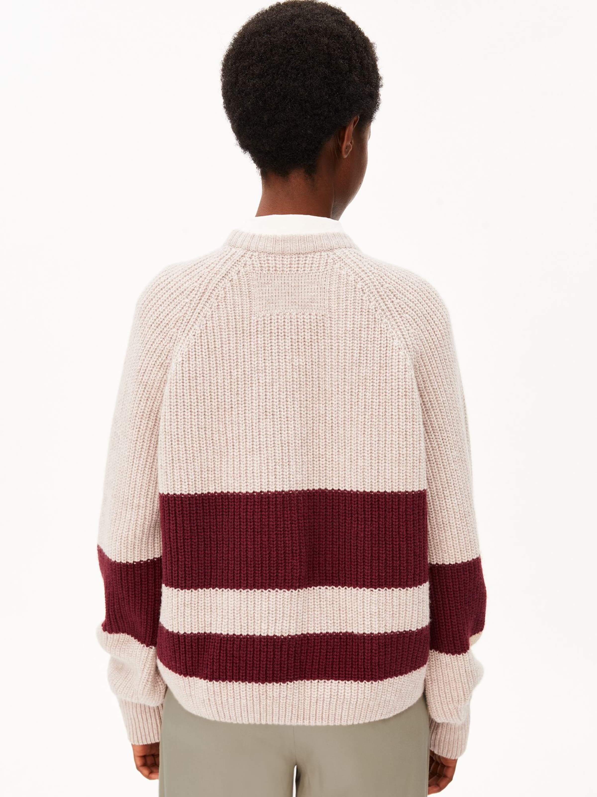 ARMEDANGELS Trui 'RIB STRIPED' in Wit
