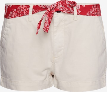 Pantalon chino Superdry en blanc : devant