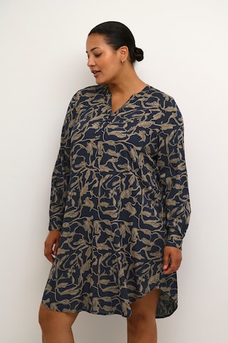 KAFFE CURVE Shirt Dress 'Milana' in Blue: front