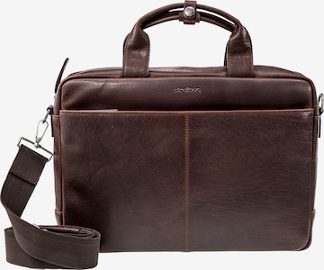 STRELLSON Aktentasche 'Abbey Charles' in Braun: Vorderseite