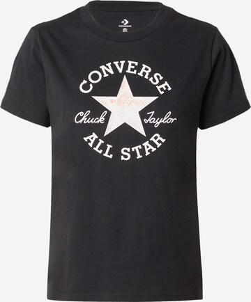 T-shirt CONVERSE en noir : devant