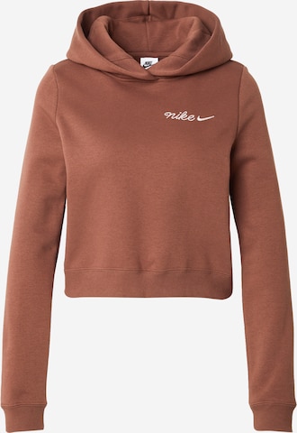 Nike Sportswear Collegepaita 'Phoenix Fleece' värissä ruskea: etupuoli