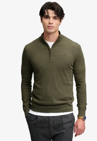 Superdry & Co Trui 'Essential' in Groen: voorkant