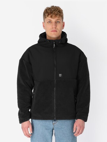 SPITZBUB Fleecejacke in Schwarz: Vorderseite
