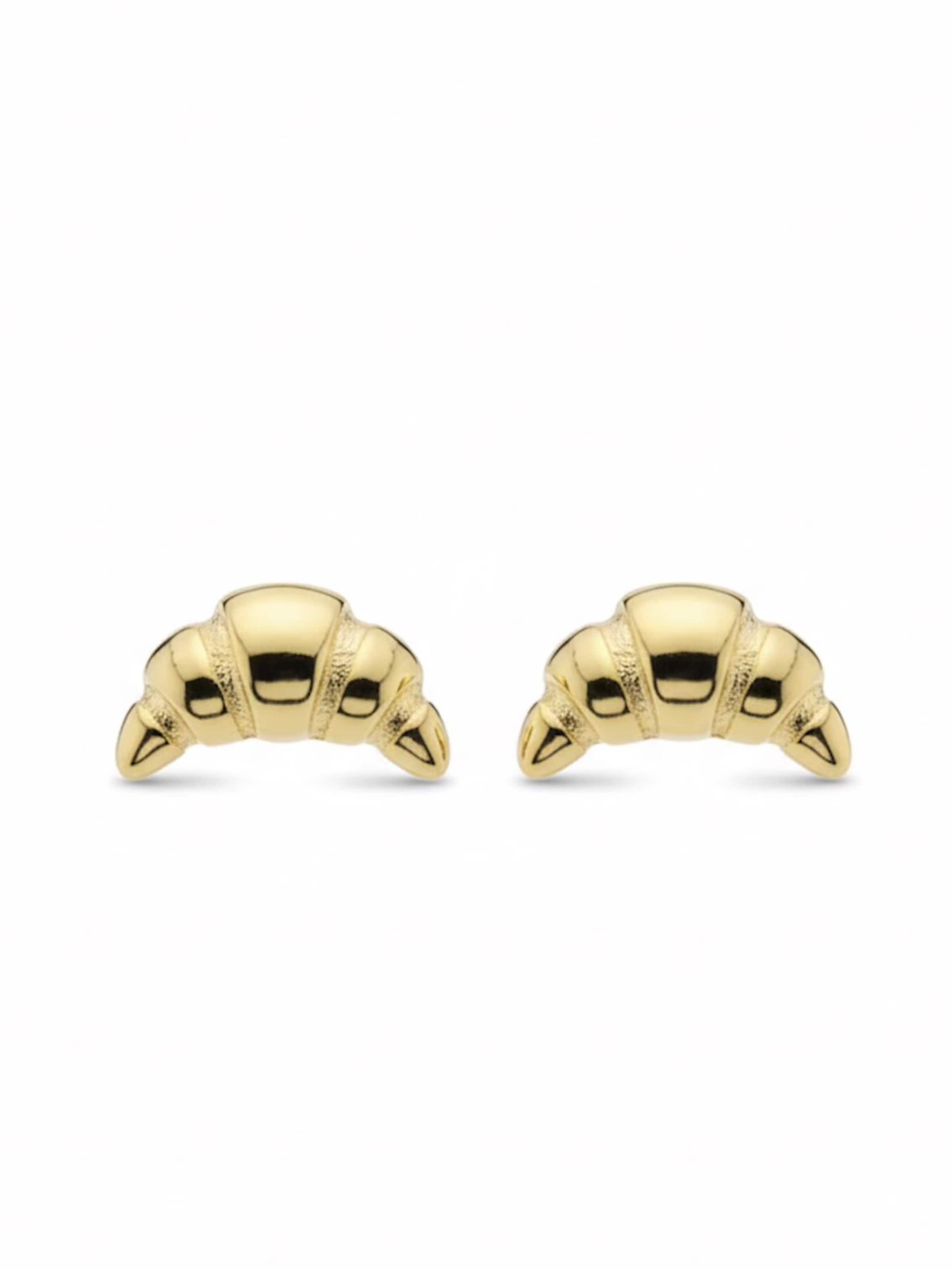 Cala Rose Earrings 'MINI CROISSANT' in Gold: front