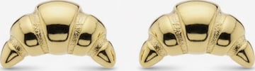 Boucles d'oreilles 'MINI CROISSANT' Cala Rose en or : devant