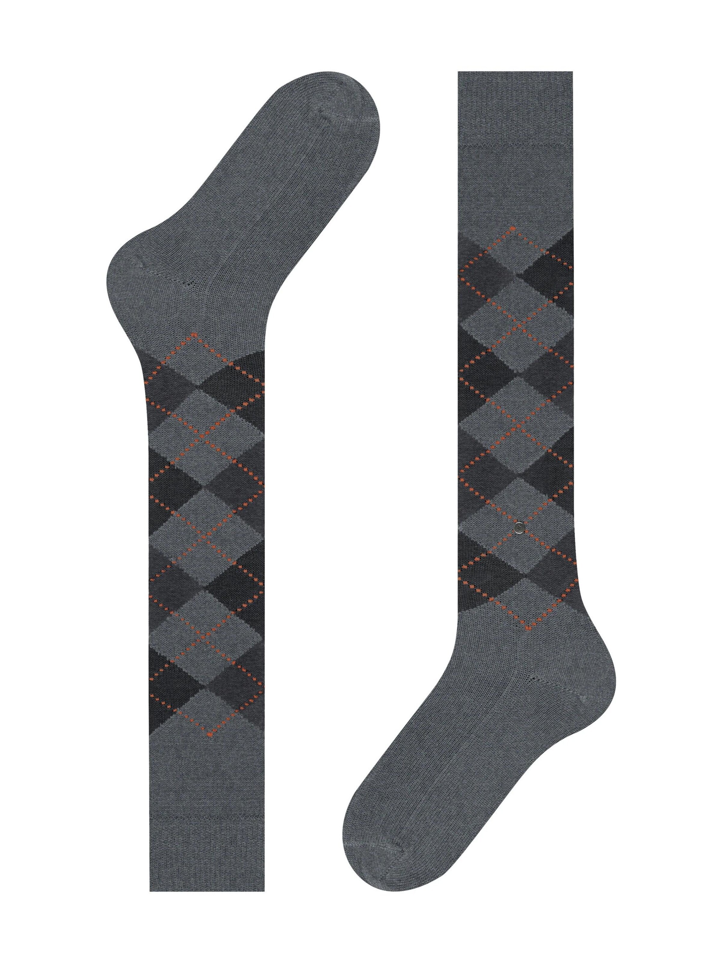 BURLINGTON Kniestrümpfe 'Preston'‌‌‌‌‌‌ in Grau