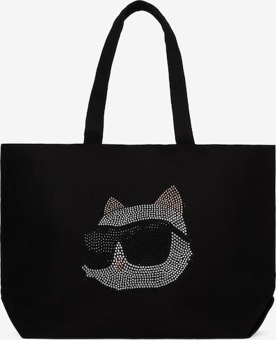 One Size dydžio Pirkinių krepšys 'Ikon Choupette' iš Karl Lagerfeld, spalva – juoda / skaidri spalva / balta, Prekių apžvalga