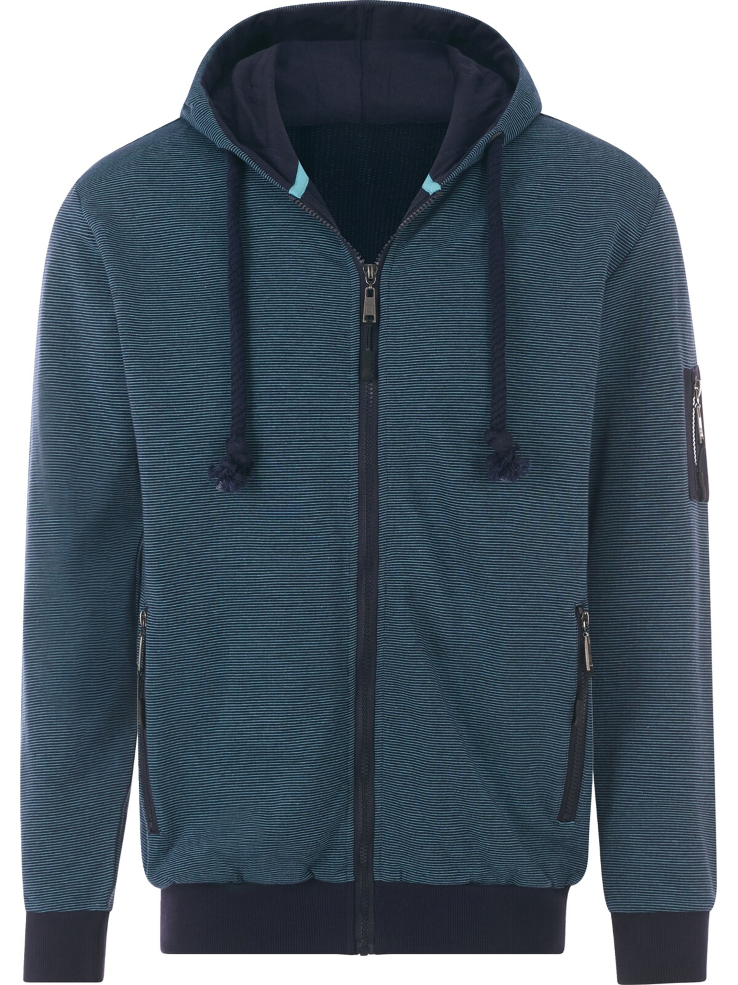 BABISTA Zip-Up Hoodie 'Nolienza' in Blue: front