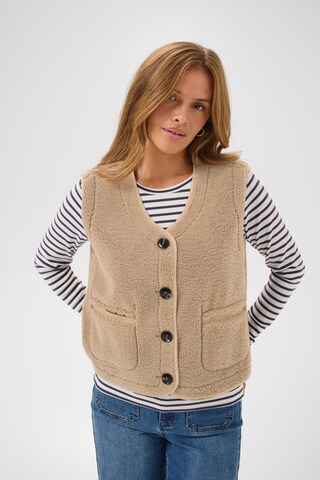 Kaffe - Chaleco en beige: frente