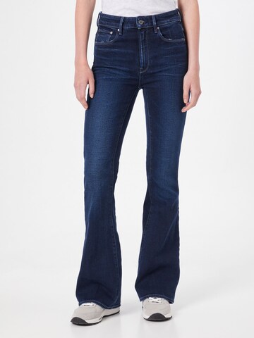 G-Star RAW Flared Jeans ''3301' i blå: framsida