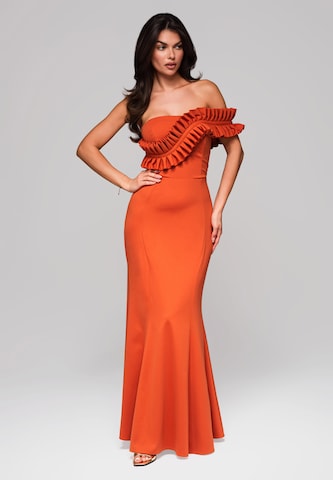 Ombre Evening dress 'Felisia' in Orange: front
