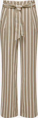 ONLY Wide leg Bandplooibroek 'Lowa' in Beige: voorkant