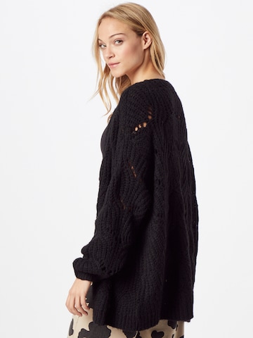 ABOUT YOU Knit Cardigan 'Fiona' in Black