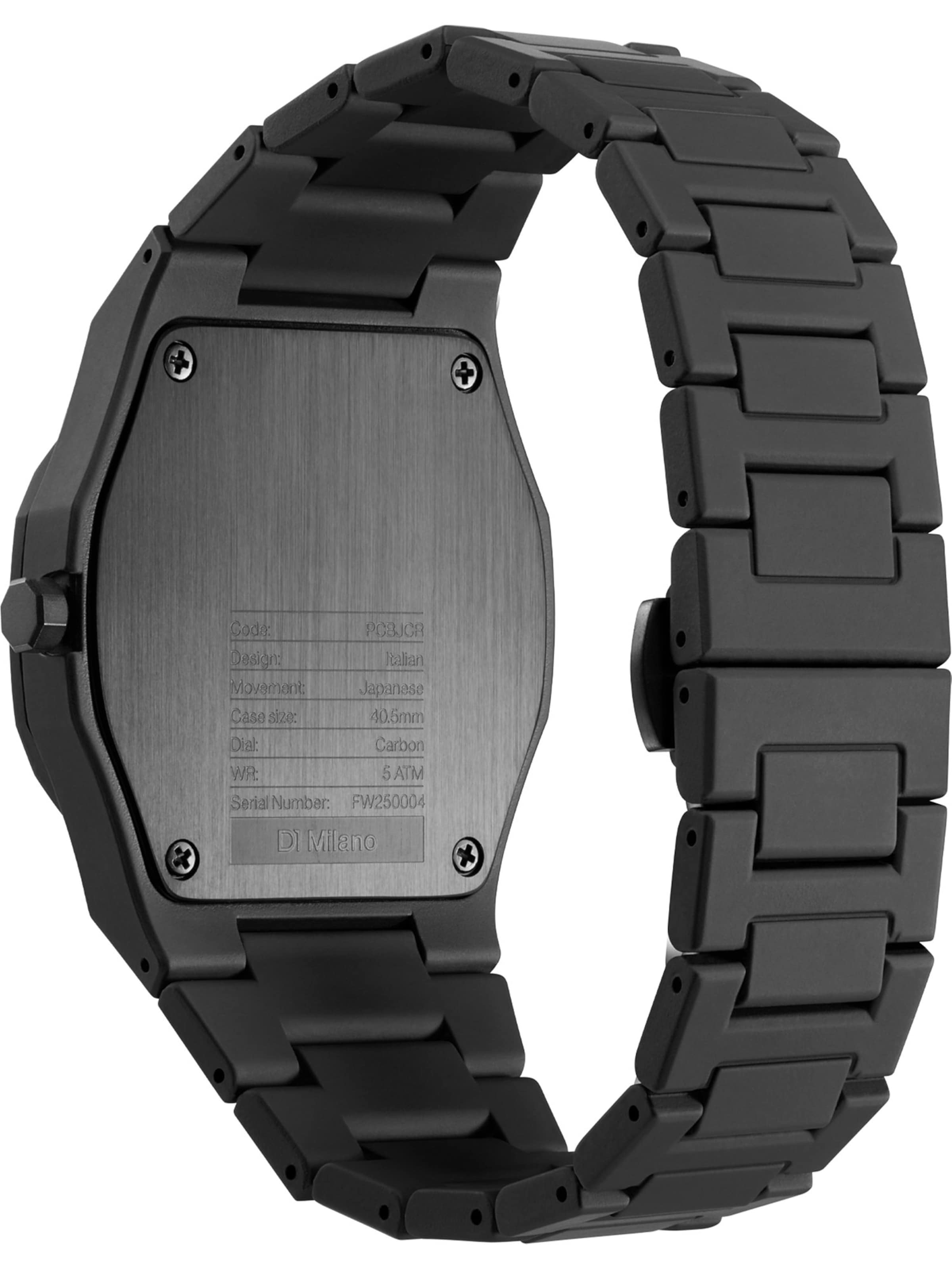 D1 Milano Analog Watch 'PCBJ39' in Black