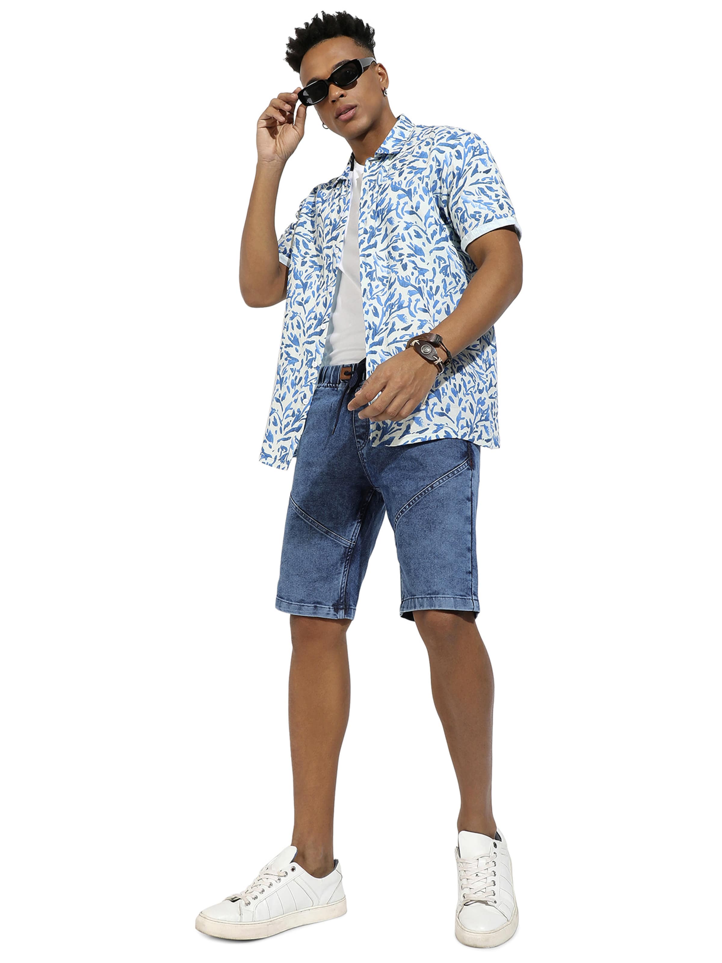 Campus Sutra Regular Fit Hemd 'Fabian' in Weiß