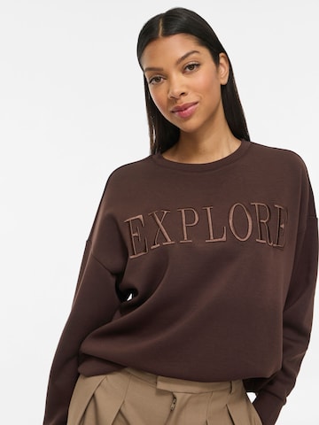 VILA Sweatshirt 'VIReflect' in Bruin