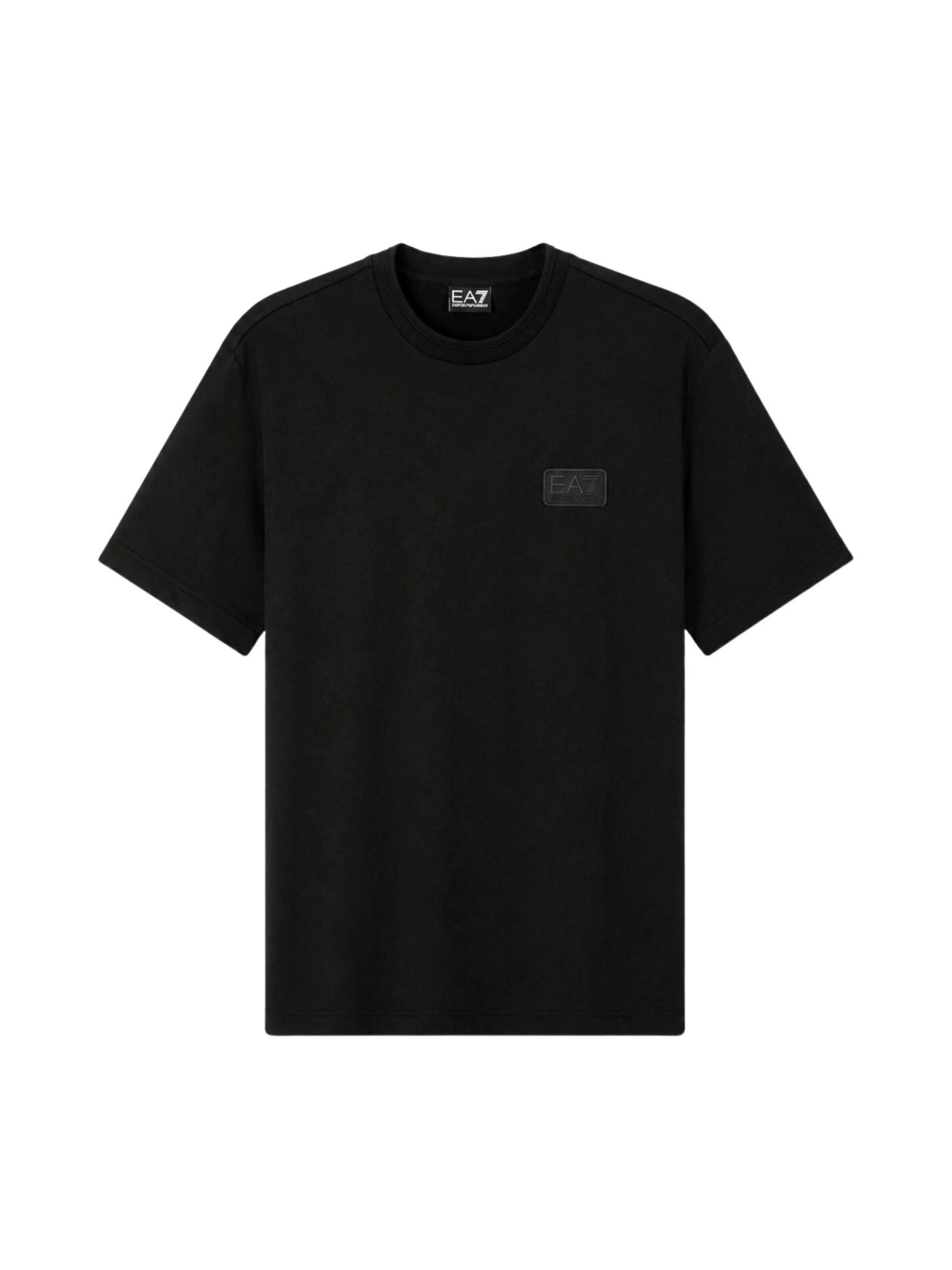 EA7 Emporio Armani Shirt 'EA7 EMPORIO ARMANI JERSEY T-SHIRT T-Shirt e Polo' in Black: front
