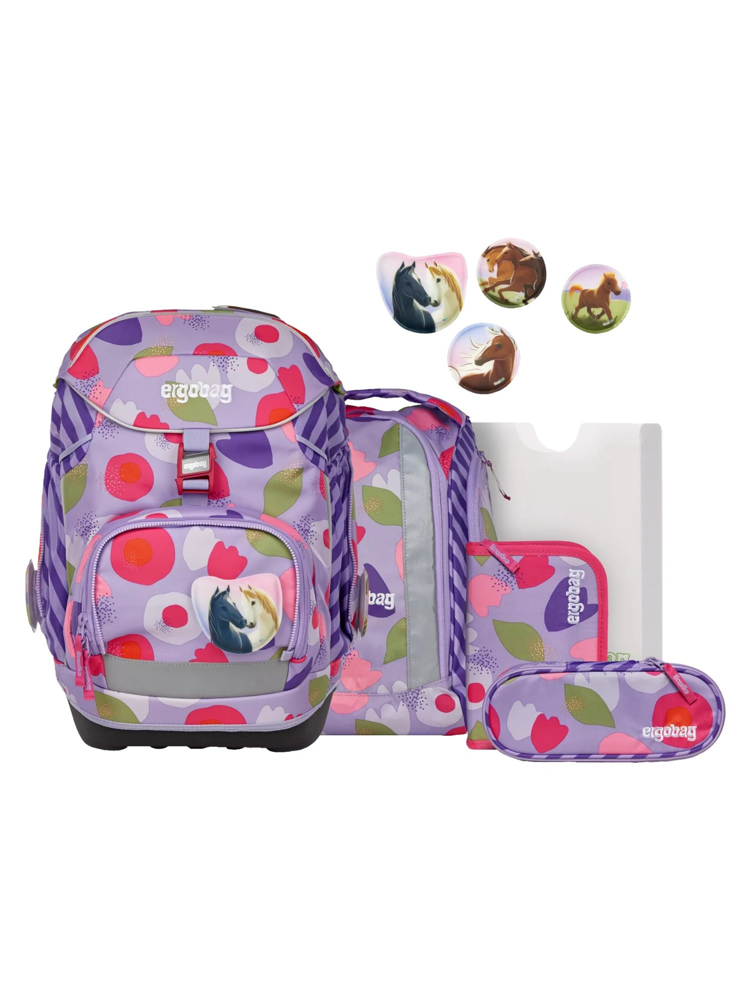 ergobag Backpack 'Schulranzen-Set pack Set' in Purple: front