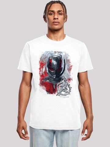 F4NT4STIC Shirt 'Marvel Avengers Endgame Ant-Man Brushed' in Wit: voorkant